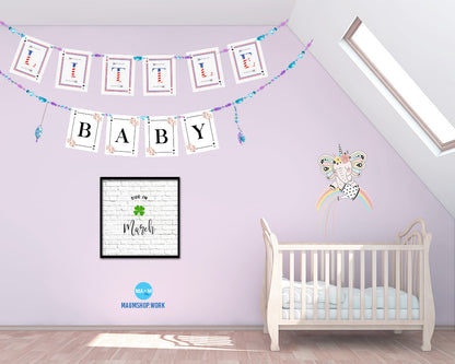 Baby Due In March Pregnancy Announcement Personalized Frame Print Wall Decor Art Gifts