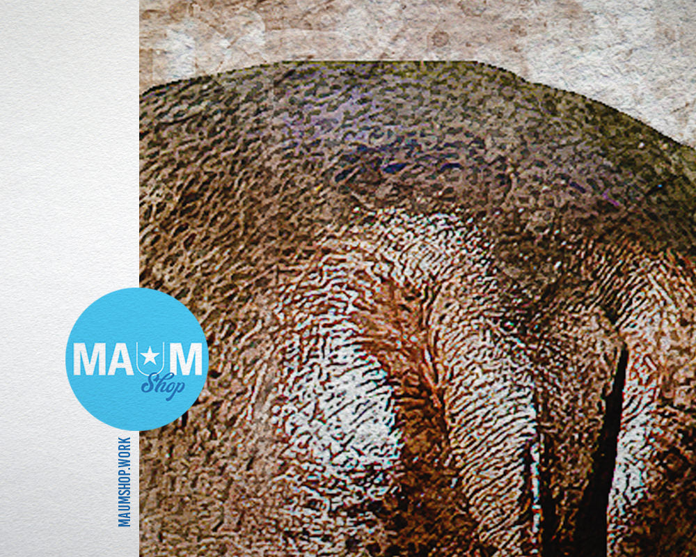 Hippo Butt Animal Painting Print Framed Art Home Wall Decor Gifts