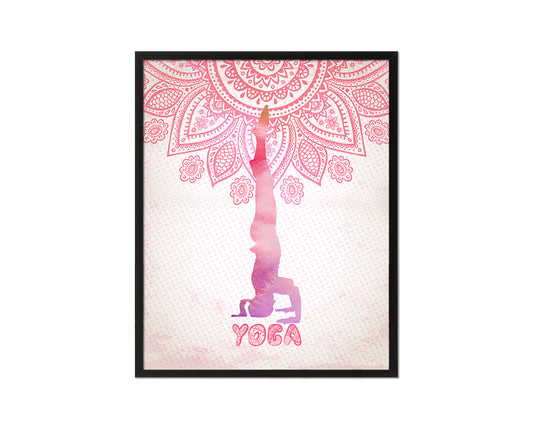 Pincha Mayurasana Forearmstand Yoga Wood Framed Print Wall Decor Art Gifts