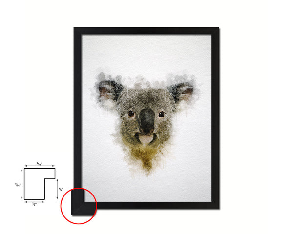 Koala Animal Painting Print Framed Art Home Wall Decor Gifts