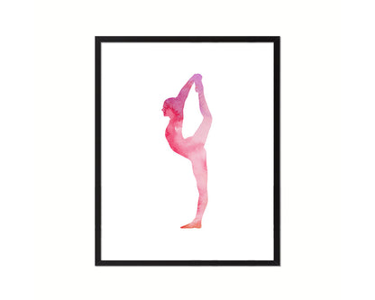 Gymnastic yoga Contorsionist practicing Yoga Wood Framed Print Wall Decor Art Gifts