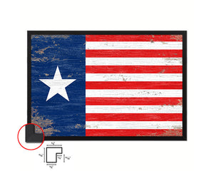 Texas Navy Texan Revolution 1838-1846 Naval Jack Shabby Chic Military Flag Framed Print Art