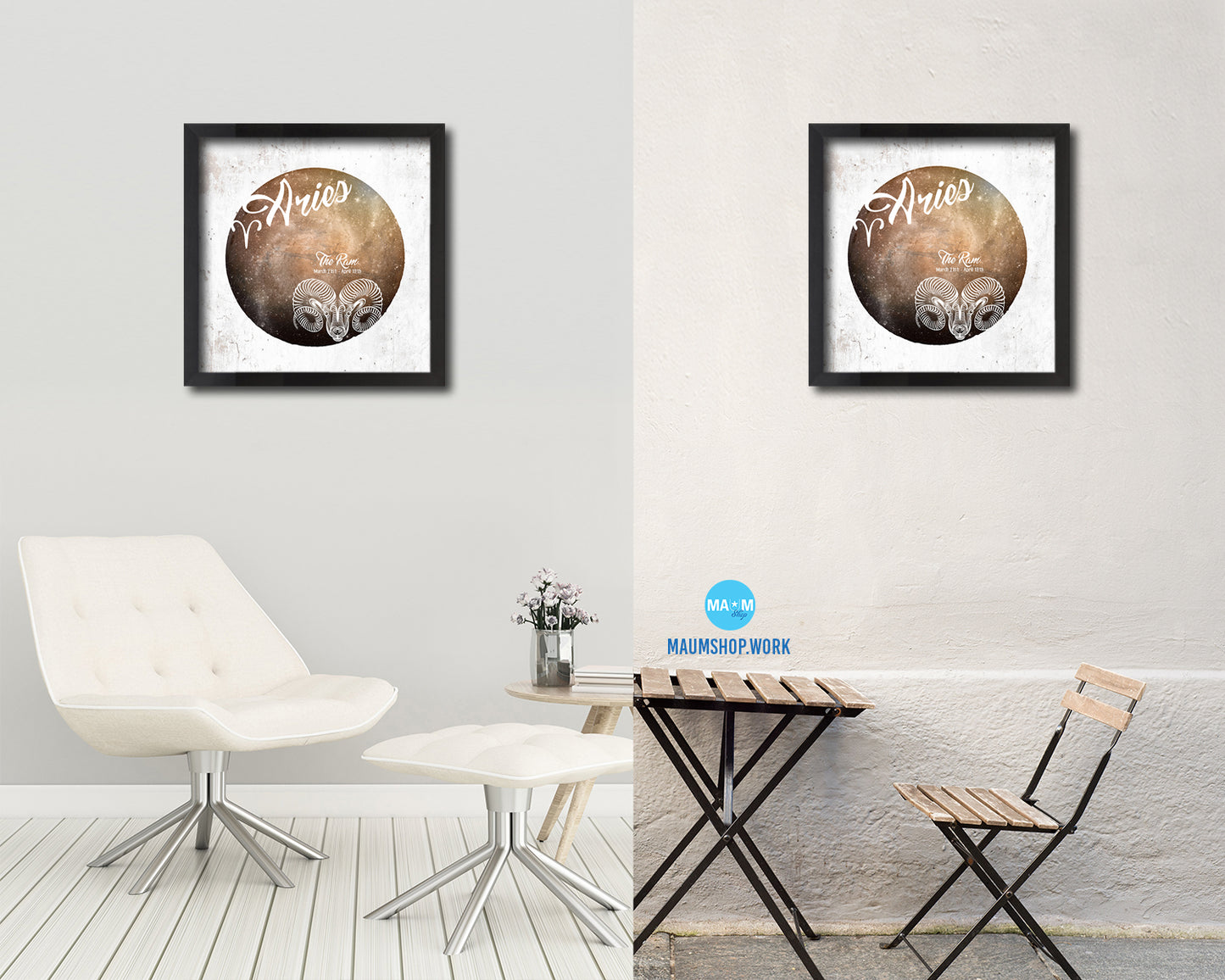 Aries Astrology Prediction Yearly Horoscope Wood Framed Print Wall Art Decor Gifts