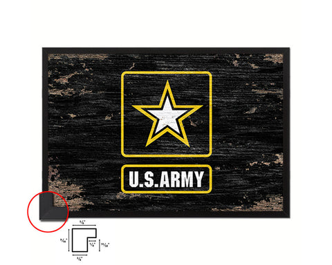 US Army Star Shabby Chic Military Flag Framed Print Decor Wall Art Gifts