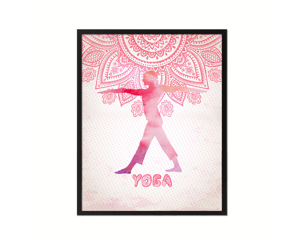 Triangle Preparation Yoga Wood Framed Print Wall Decor Art Gifts
