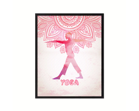 Triangle Preparation Yoga Wood Framed Print Wall Decor Art Gifts