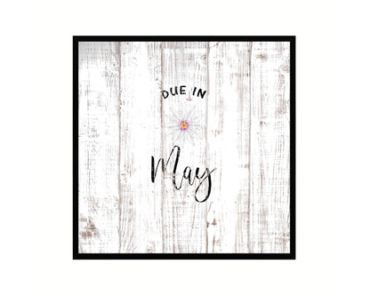 Baby Due In May Pregnancy Announcement Personalized Frame Print Wall Decor Art Gifts