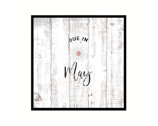 Baby Due In May Pregnancy Announcement Personalized Frame Print Wall Decor Art Gifts
