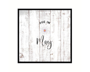 Baby Due In May Pregnancy Announcement Personalized Frame Print Wall Decor Art Gifts