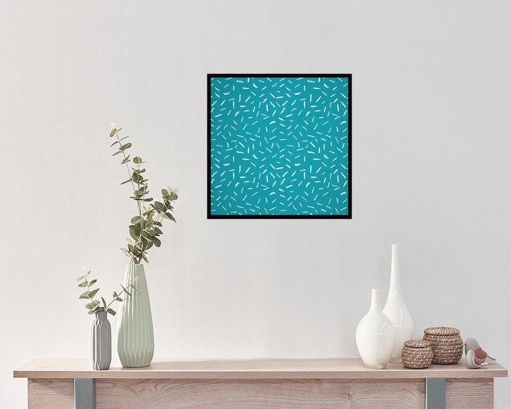 Abstract Aqua Artwork Wood Frame Gifts Modern Wall Decor Art Prints