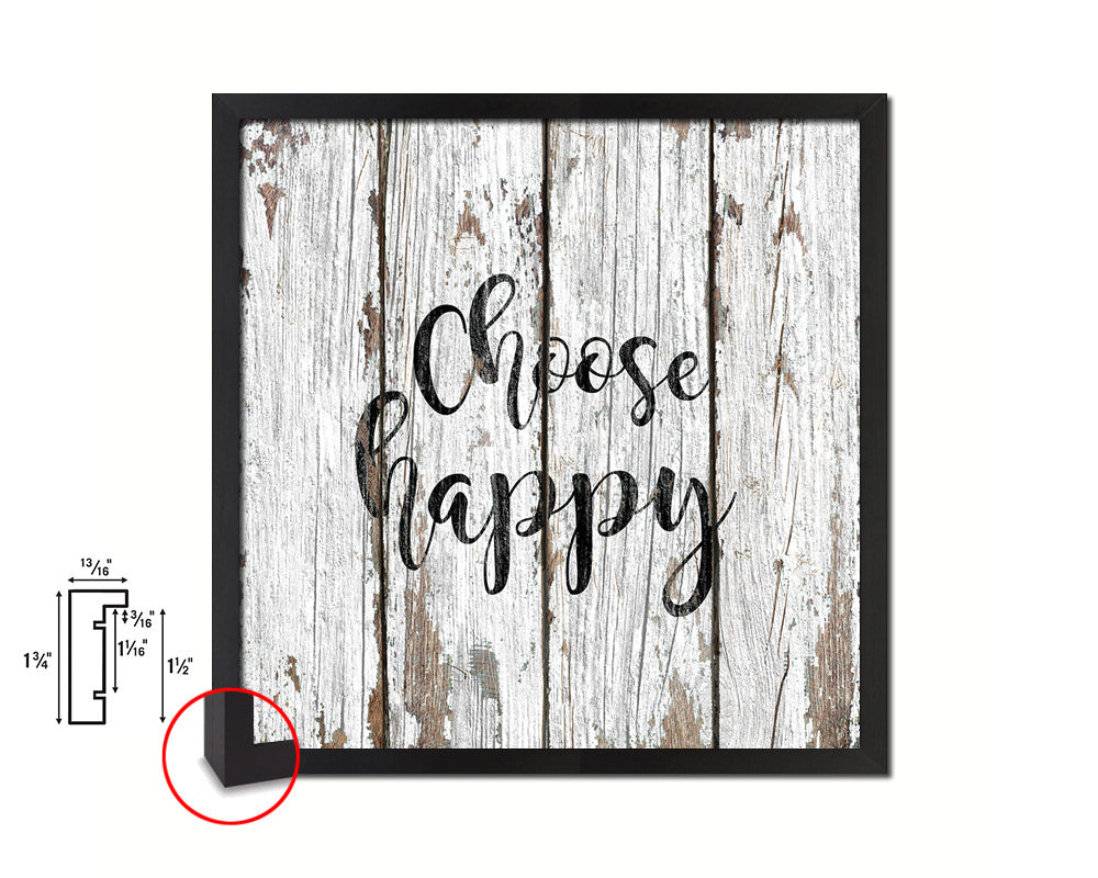 Choose happy Quote Framed Print Home Decor Wall Art Gifts