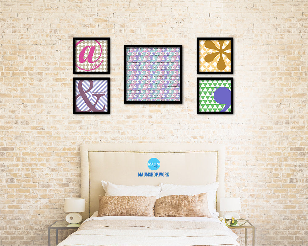 Abstract Rainbow Artwork Wood Frame Gifts Modern Wall Decor Art Prints