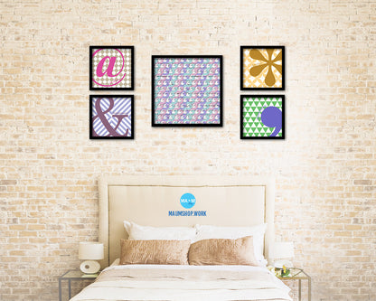 Abstract Rainbow Artwork Wood Frame Gifts Modern Wall Decor Art Prints