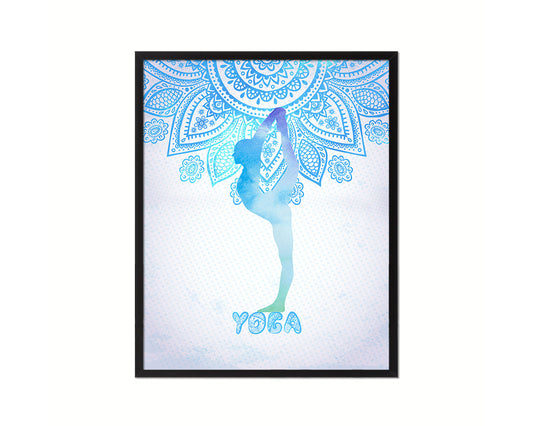 Gymnastic yoga Contorsionist practicing Yoga Wood Framed Print Wall Decor Art Gifts