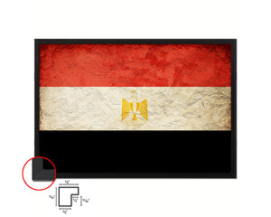 Egypt Country Vintage Flag Wood Framed Print Wall Art Decor Gifts
