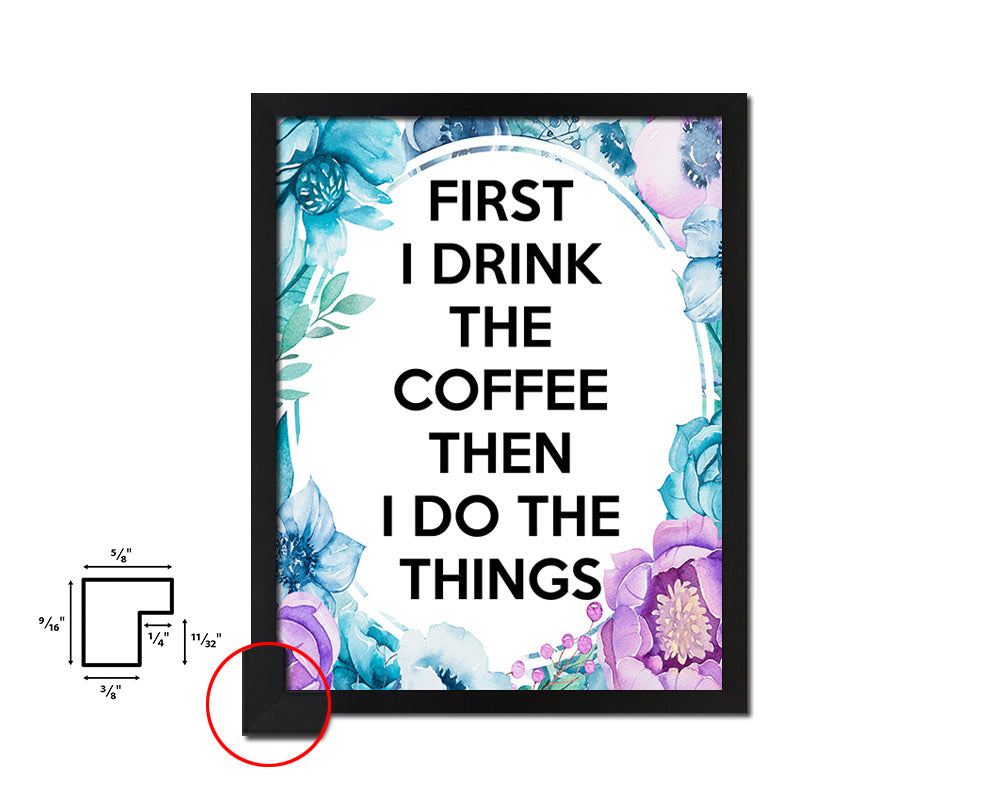Fork it Quote Boho Flower Framed Print Wall Decor Art
