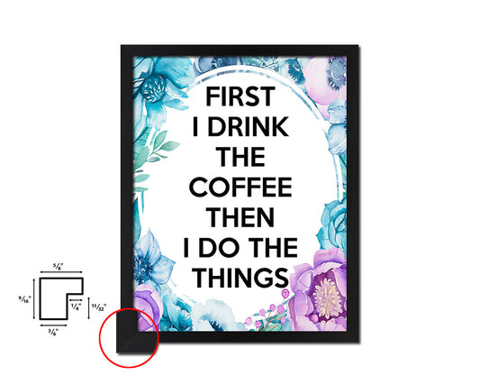 Fork it Quote Boho Flower Framed Print Wall Decor Art