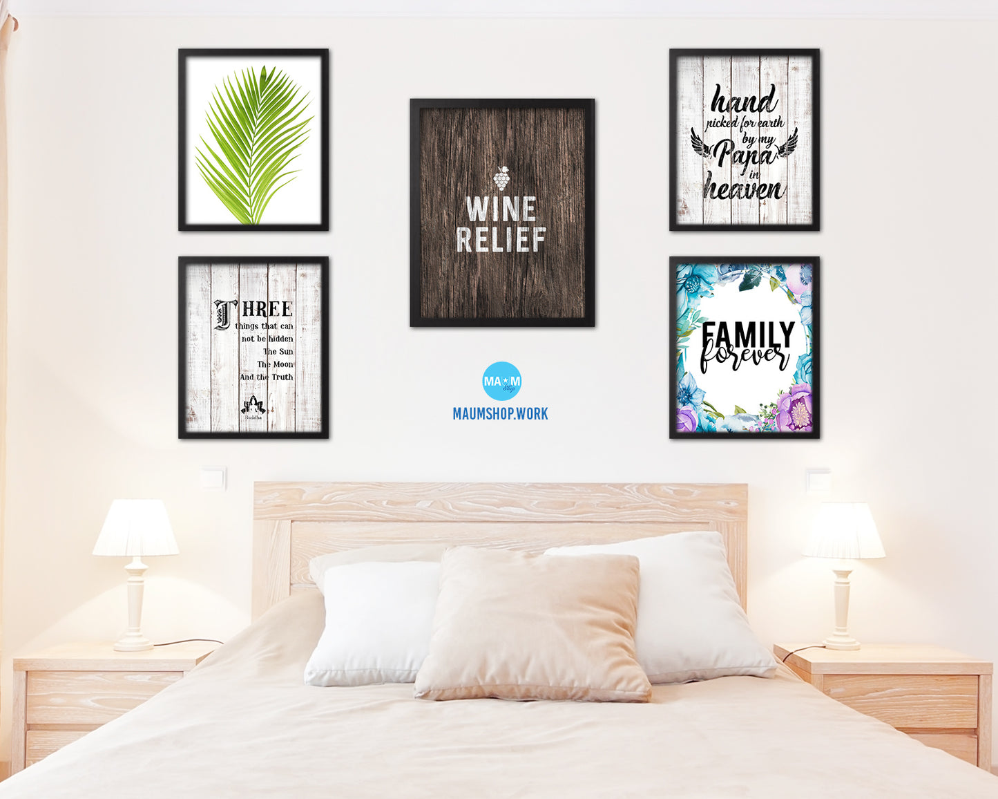 Wine relief Words Wood Framed Print Wall Decor Art Gifts