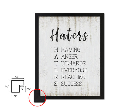 Hatyers Quote Wood Framed Print Wall Decor Art