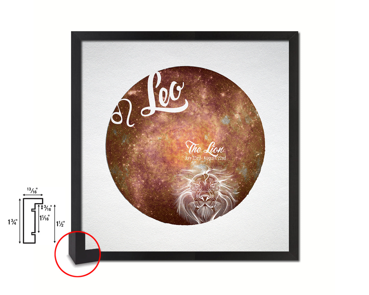 Leo Astrology Prediction Yearly Horoscope Wood Framed Print Wall Art Decor Gifts