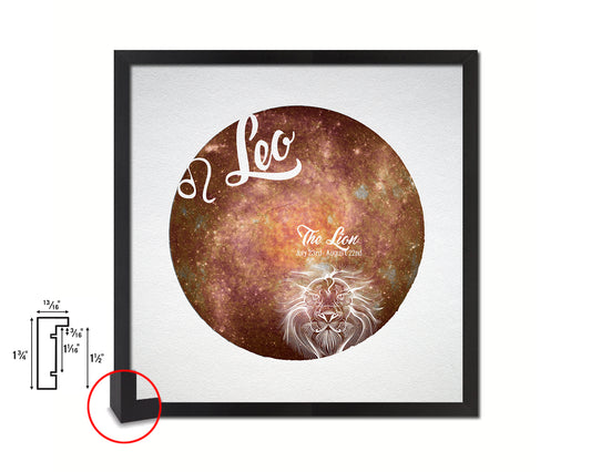 Leo Astrology Prediction Yearly Horoscope Wood Framed Print Wall Art Decor Gifts