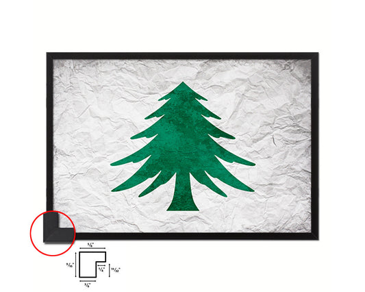 Naval & Maritime City Massachusetts State Flag Framed Print Home Decor Wall Art Gifts