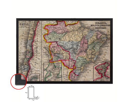 Persia Iraq Iran Afghanistan Historical Map Framed Print Art Wall Decor Gifts