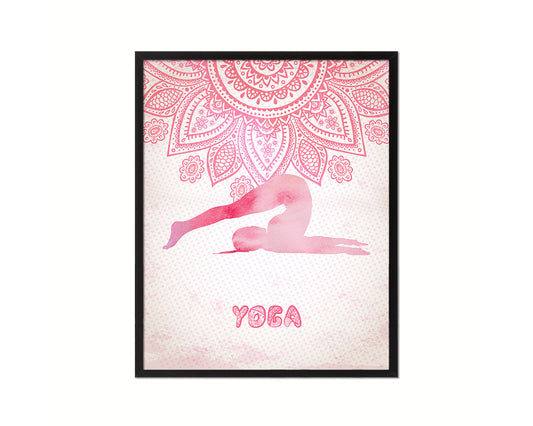 Halasana Yoga Wood Framed Print Wall Decor Art Gifts