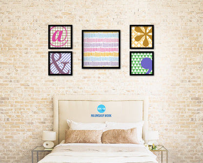 Abstract Line Artwork Wood Frame Gifts Modern Wall Decor Art Prints