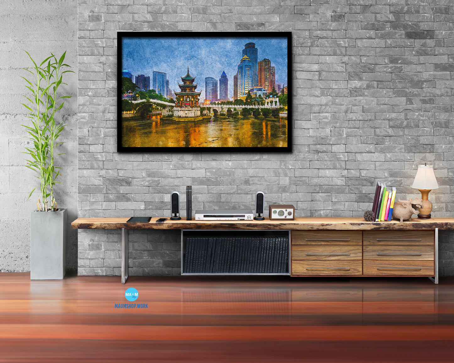 Skyline Jiaxiu Pavilion, Nanming River, Guiyang, Asia, China, Landmark