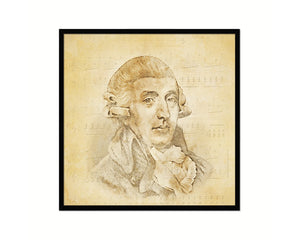 Joseph Haydn Vintage Classical Music Black Framed Print Wall Decor Art Gifts