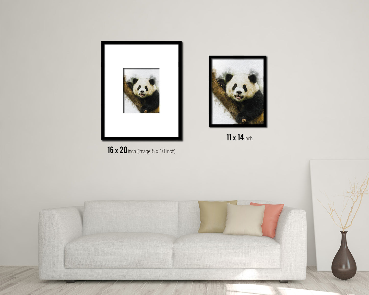 Panda Animal Painting Print Framed Art Home Wall Decor Gifts