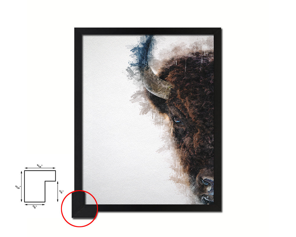 Buffuro Animal Painting Print Framed Art Home Wall Decor Gifts