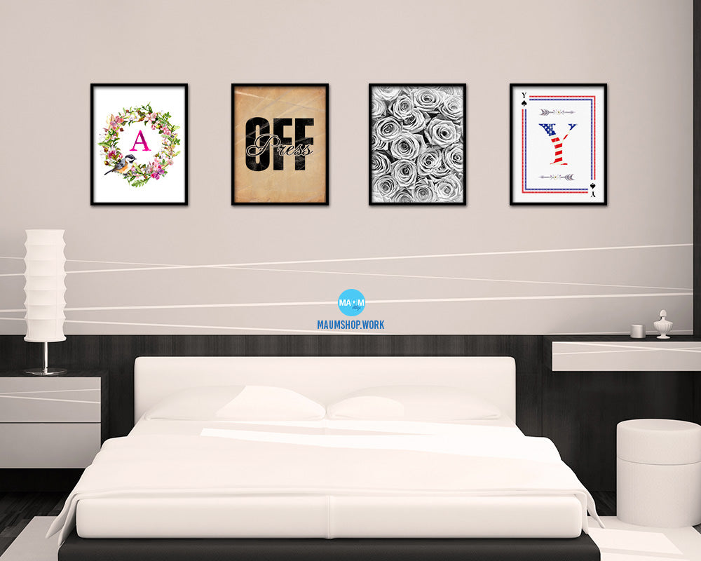 Press off Quote Paper Artwork Framed Print Wall Decor Art