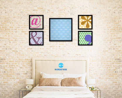 Abstract Aqua Artwork Wood Frame Gifts Modern Wall Decor Art Prints
