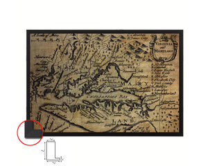 Virginia and Maryland John Speed 1646 Vintage Map Framed Print Art Wall Decor Gifts