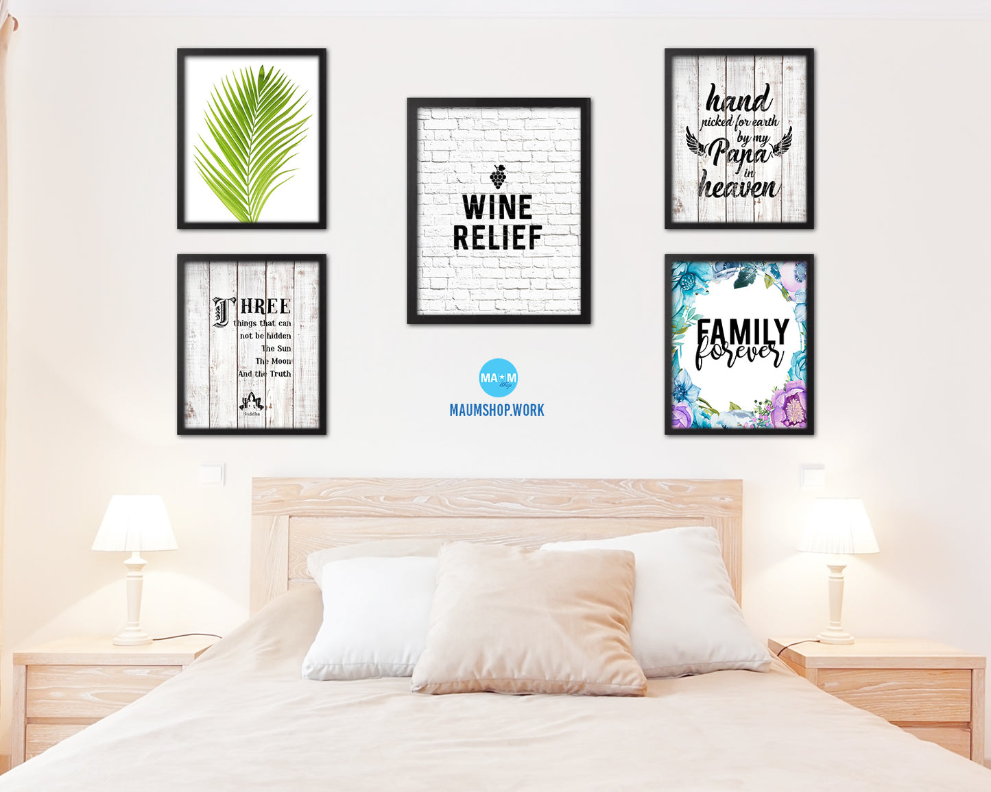 Wine relief Words Wood Framed Print Wall Decor Art Gifts