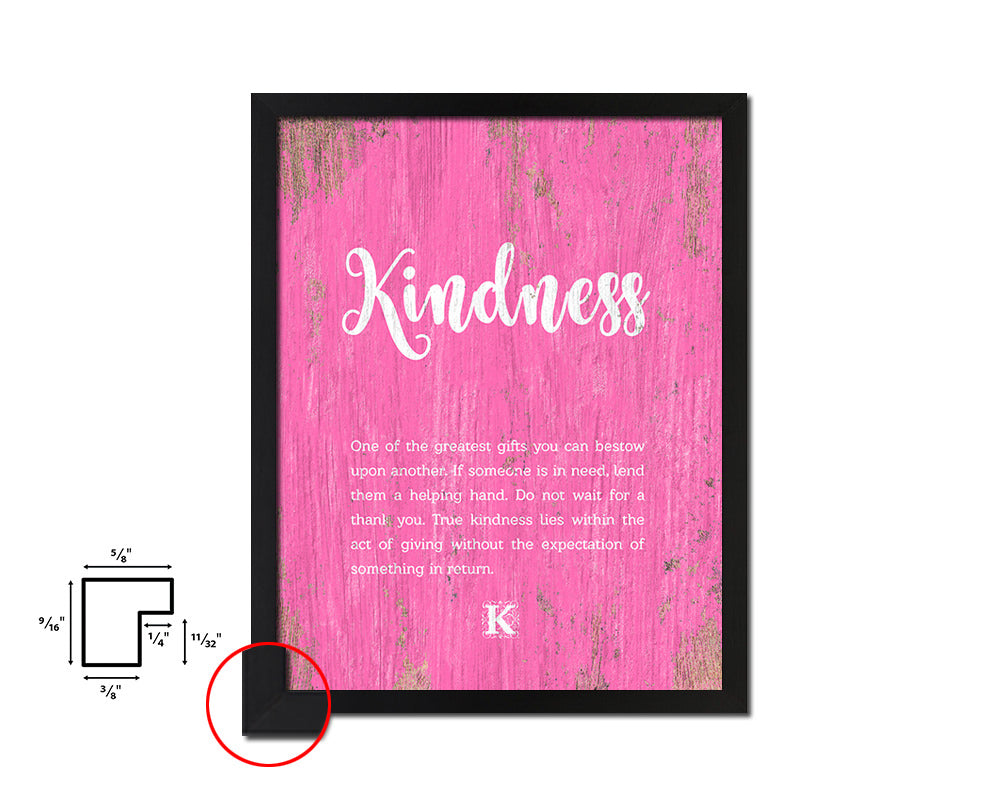Kindness Quote Framed Print Home Decor Wall Art Gifts