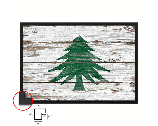 Naval & Maritime City Massachusetts State Vintage Flag Framed Print Wall Decor Art Gifts