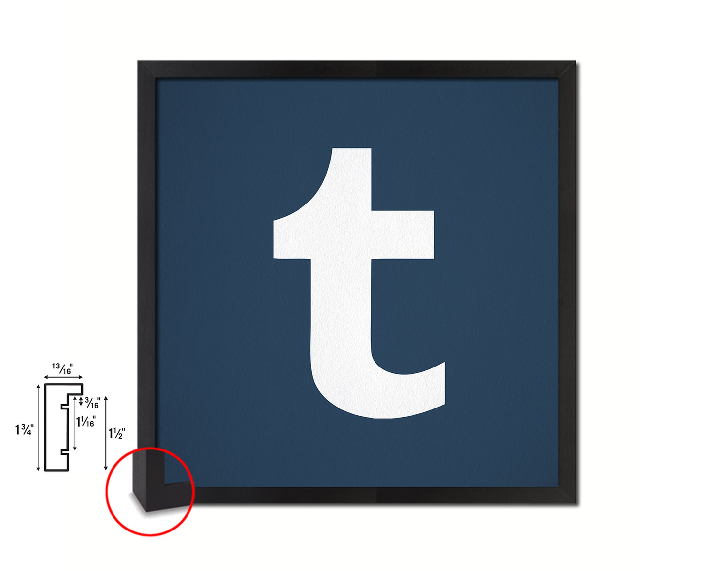 Tumblr Social Media Symbol Icons logo Wood Framed Print Home Decor Wall Art Gifts