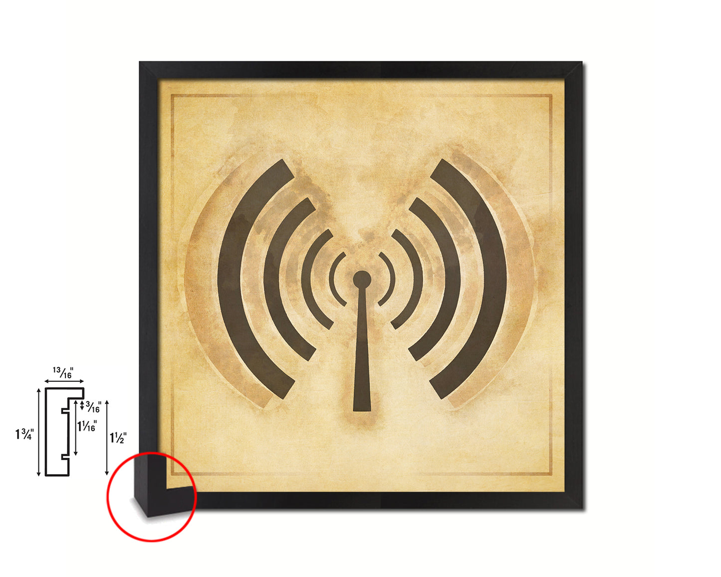 Wifi Internet Punctuation Symbol Framed Print Home Decor Wall Art English Teacher Gifts