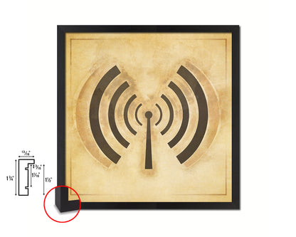Wifi Internet Punctuation Symbol Framed Print Home Decor Wall Art English Teacher Gifts