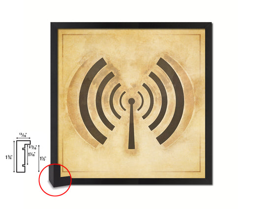 Wifi Internet Punctuation Symbol Framed Print Home Decor Wall Art English Teacher Gifts