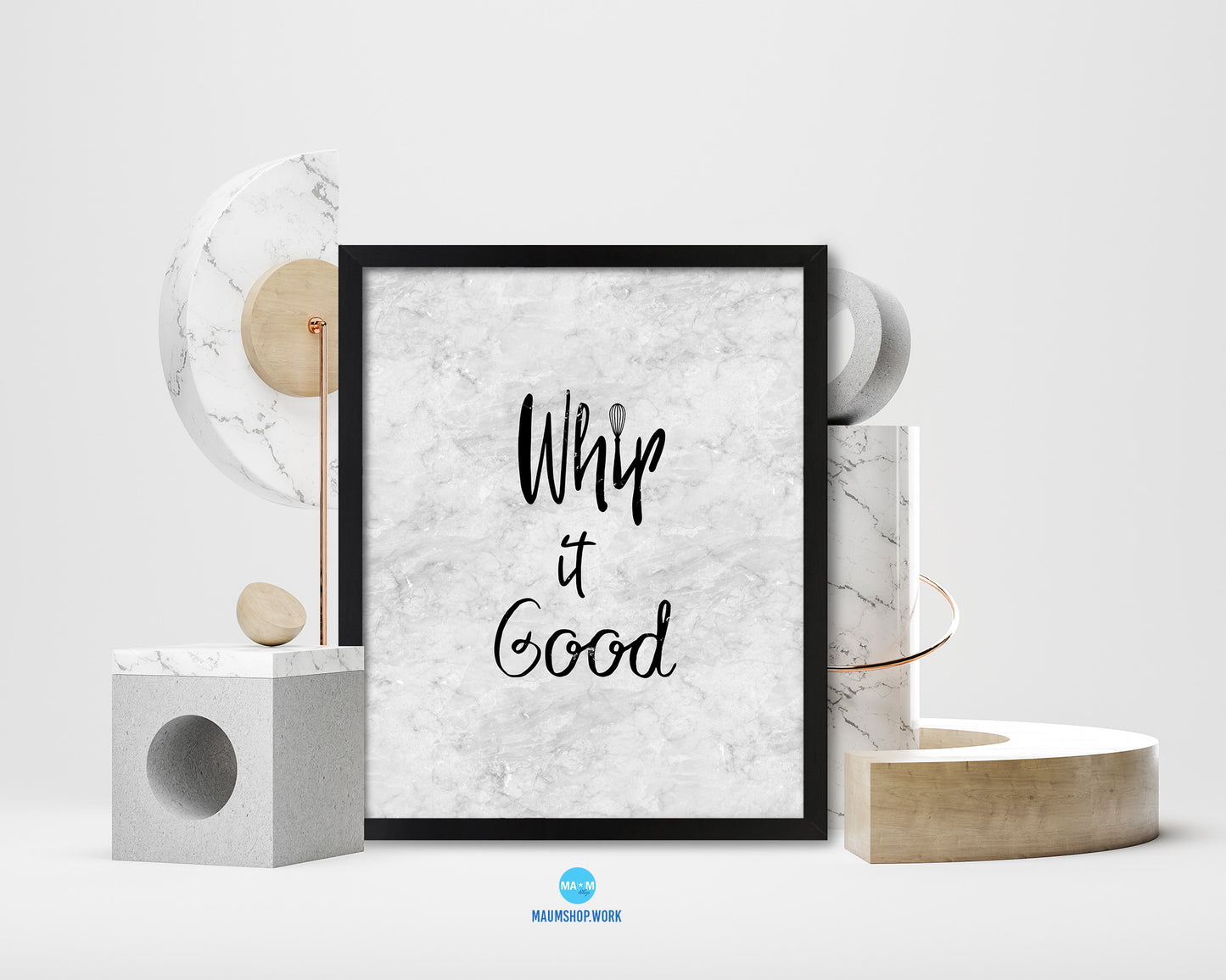 Whip it good Quote Framed Print Wall Art Decor Gifts