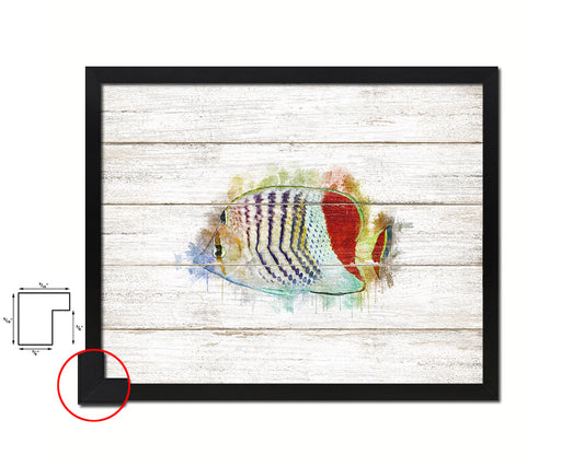 Tropical Fish Framed Print Modern Restaurant Sushi Bar Modern Watercolor Wall Art Decor