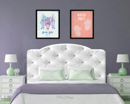 Winter Party Quote Framed Print Wall Decor Art Gifts