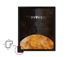 Venus Planet Prints Length of Year Watercolor Solar System Framed Print Home Decor Wall Art Gifts