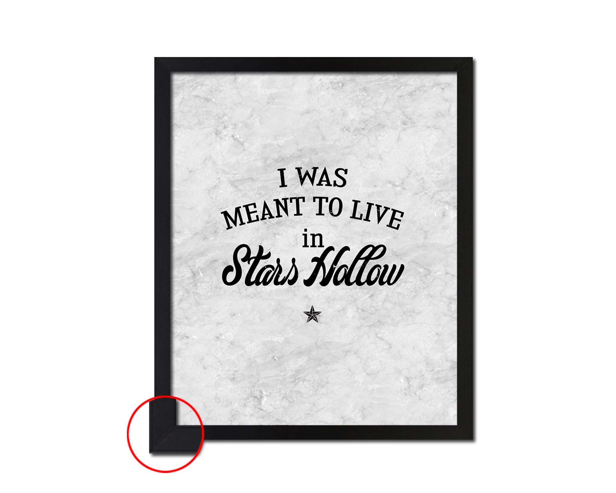 I was meant to live in stars hollow Quote Framed Print Wall Art Decor Gifts