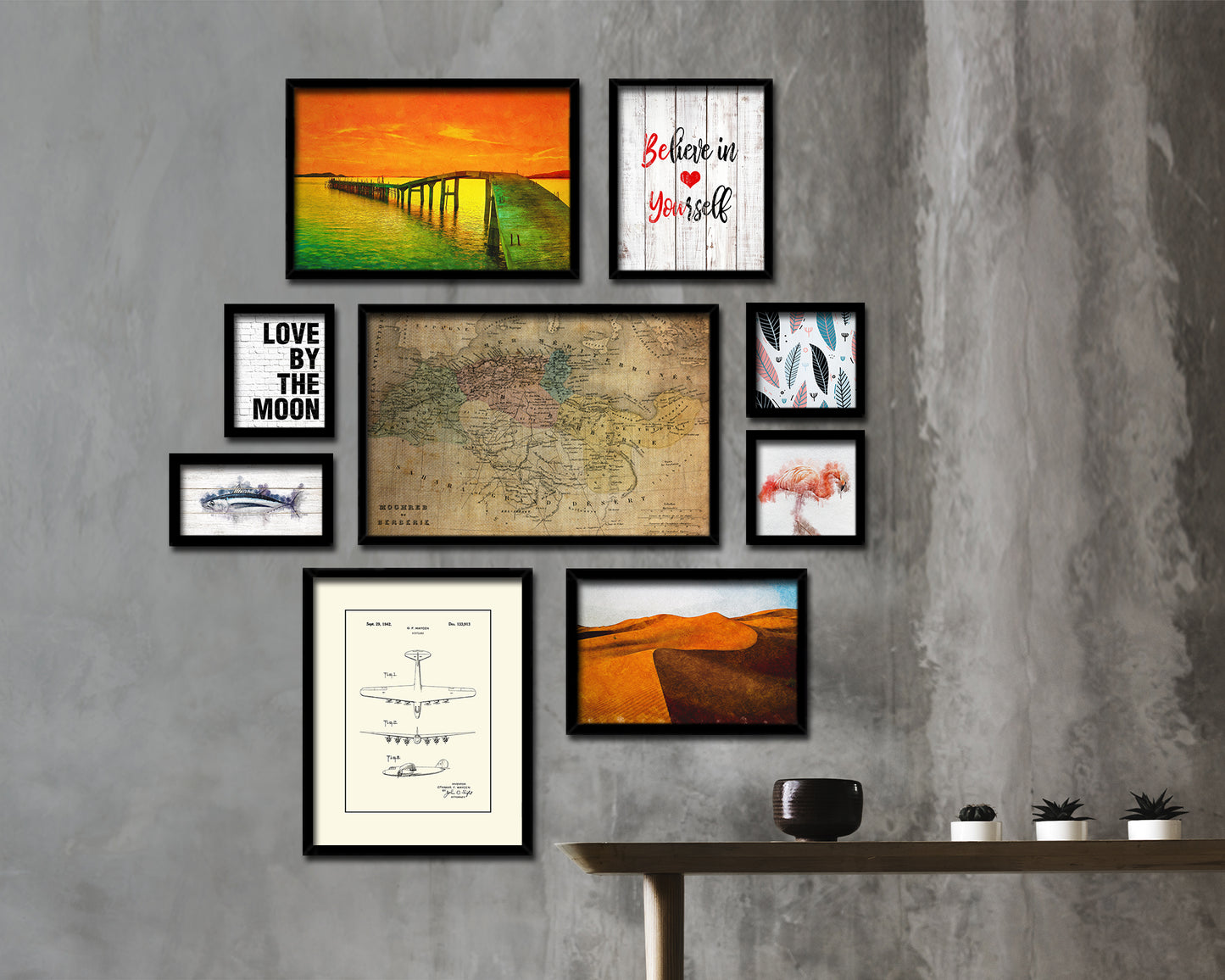 Barbary Coast of North Africa Vintage Map Framed Print Art Wall Decor Gifts