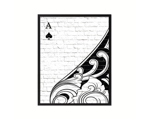 Ace of Spades Cards Fine Art Paper Prints Wood Framed Wall Art Decor Gifts